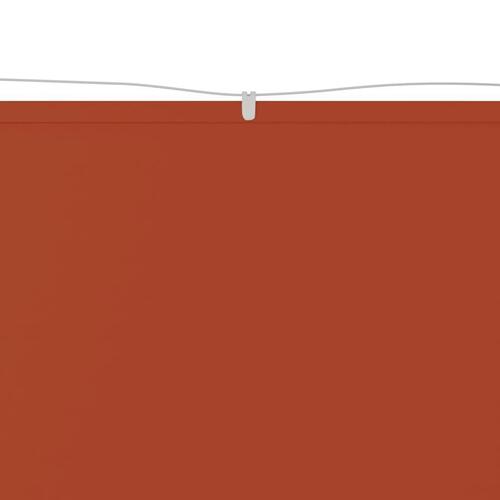Lodret markise 180x800 cm oxfordstof terrakottafarvet