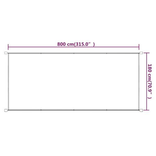 Lodret markise 180x800 cm oxfordstof terrakottafarvet