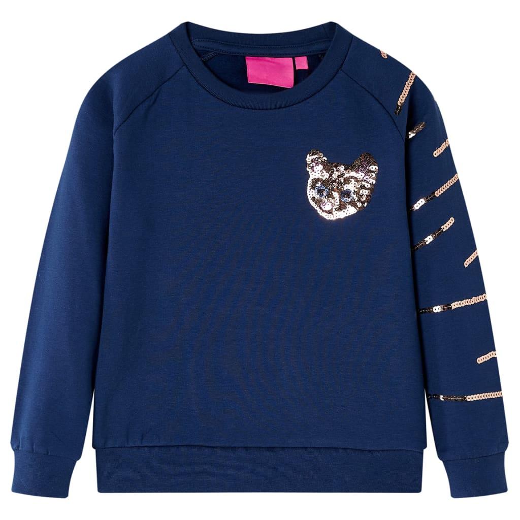 Sweatshirt til børn str. 92 marineblå billede