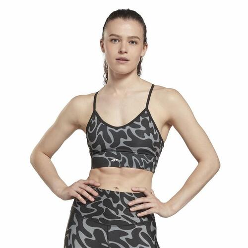 Sports-BH Reebok Workout Ready Sort Grå M