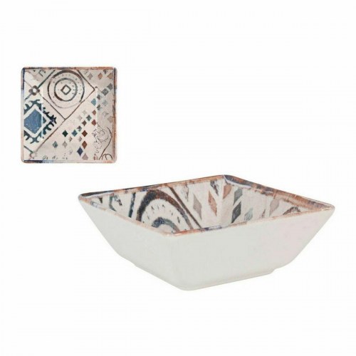 Grecia skål i porcelæn, blå/brun, 13 × 13 × 5 cm
