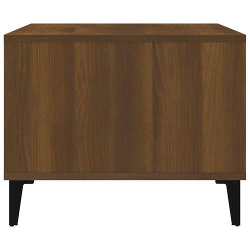 Sofabord 60x50x40 cm konstrueret træ brun egetræsfarve
