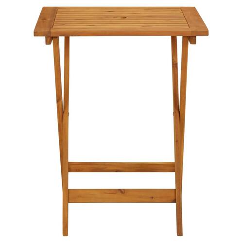 Foldbart havebord 60x60x75 cm massivt akacietræ