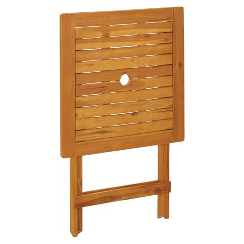 Foldbart havebord 60x60x75 cm massivt akacietræ