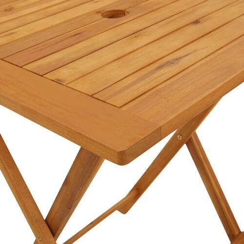Foldbart havebord 60x60x75 cm massivt akacietræ