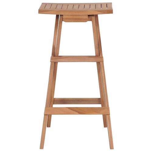 Foldbare barstole 2 stk. massivt teaktræ