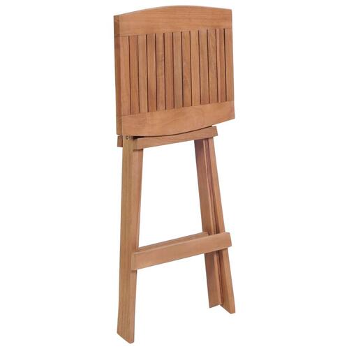 Foldbare barstole 2 stk. massivt teaktræ