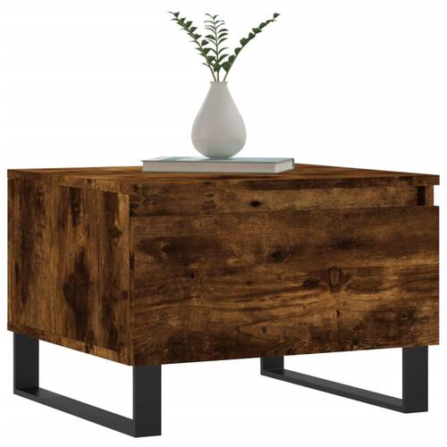 Sofabord 50x46x35 cm konstrueret træ røget egetræsfarve
