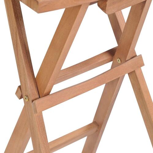 Foldbare barstole 2 stk. massivt teaktræ