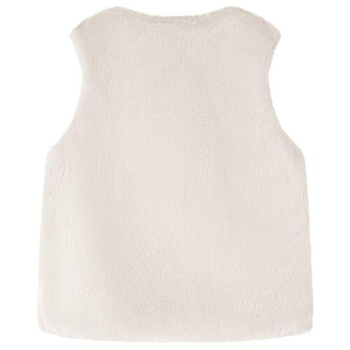 Jakke til børn str. 92 imiteret pels beige