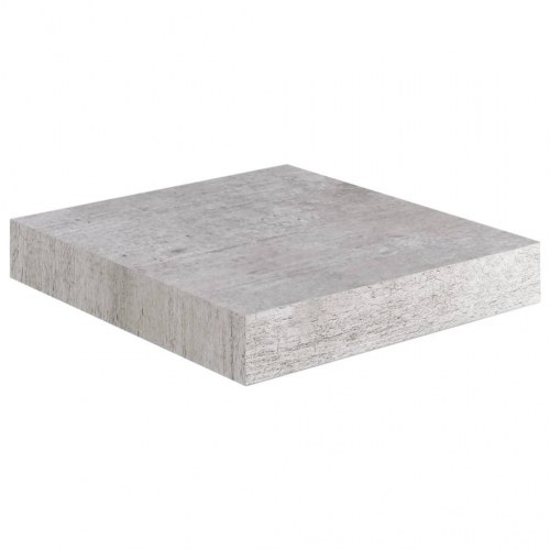 Væghylder 2 stk. - 23 × 23,5 × 3,8 cm i MDF, betongrå