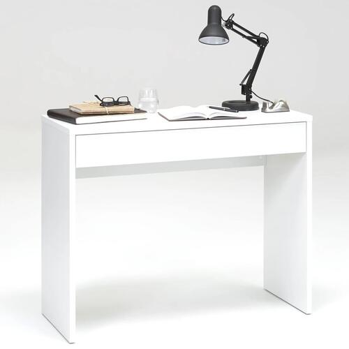 FMD skrivebord med bred skuffe 100 x 40 x 80 cm hvid 362-001