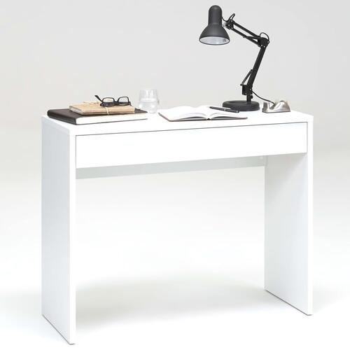 FMD skrivebord med bred skuffe 100 x 40 x 80 cm hvid 362-001
