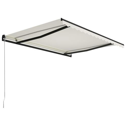 Foldemarkise manuel betjening 400x300 cm cremefarvet