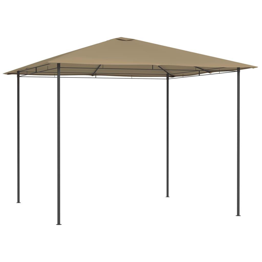 Pavillon 3x3x2,6 m 160 g/m² gråbrun