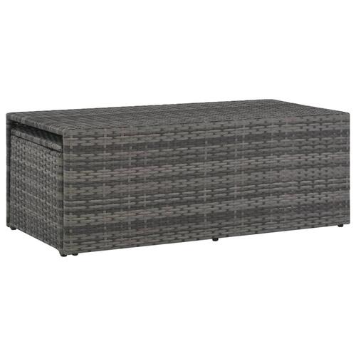 Haveloungesæt i 6 dele med hynder polyrattan grå
