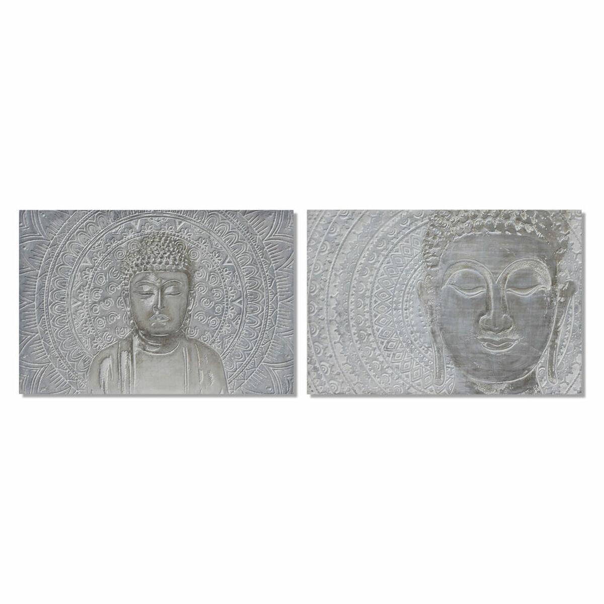 Maleri 120 x 2,8 x 80 cm Buddha Orientalsk (2 enheder)