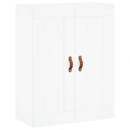 Højskab 69,5×34×180 cm i hvidt konstrueret træ