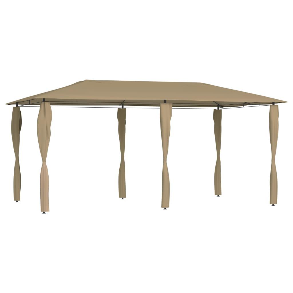 Med stolpeovertræk 3x6x2,6 m 160 g/m² gråbrun