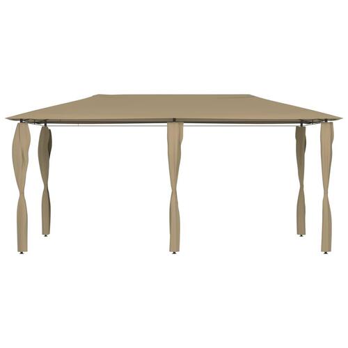Med stolpeovertræk 3x6x2,6 m 160 g/m² gråbrun