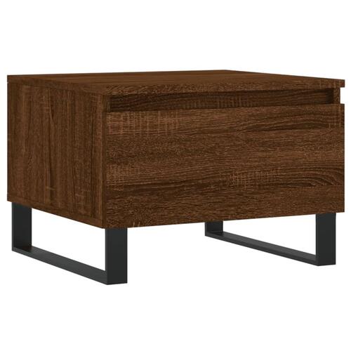 Sofabord 50x46x35 cm konstrueret træ brun egetræsfarve