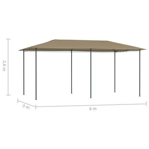 Pavillon 3x6x2,6 cm 160 g/m² gråbrun