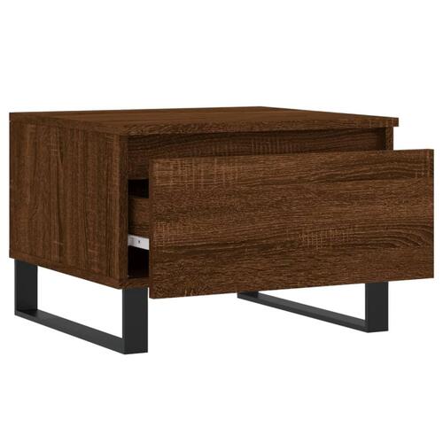 Sofabord 50x46x35 cm konstrueret træ brun egetræsfarve