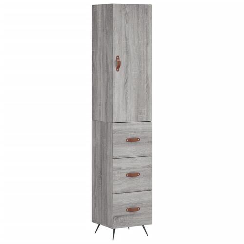 Højskab 34,5x34x180 cm konstrueret træ grå sonoma-eg