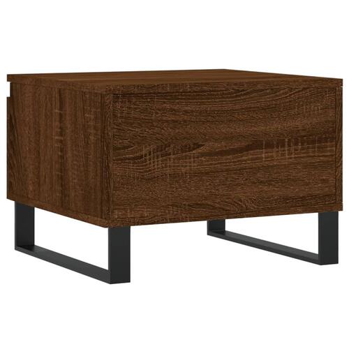 Sofabord 50x46x35 cm konstrueret træ brun egetræsfarve