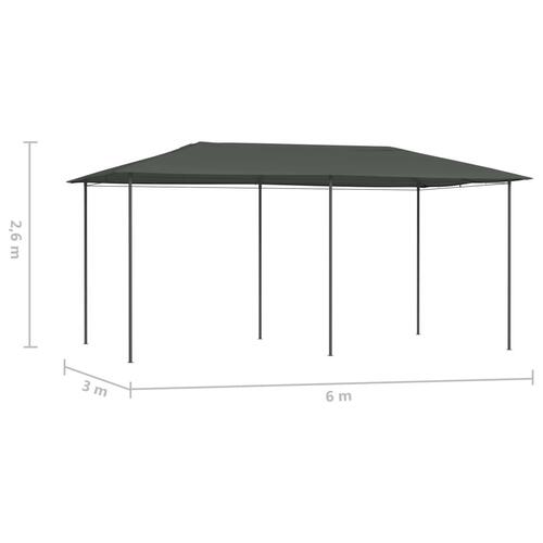 Pavillon 3x6x2,6 160 g/m² antracitgrå