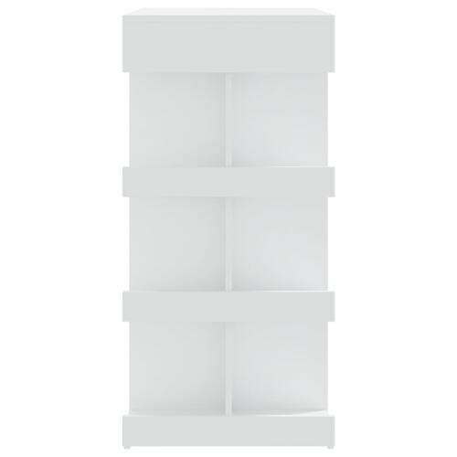 Barbord med opbevaringsstativ 100x50x101,5 cm spånplade hvid