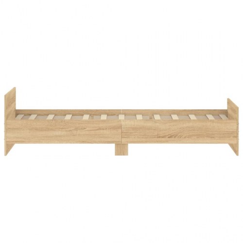 Sengeramme 90x190 cm i konstrueret træ - sonoma-eg
