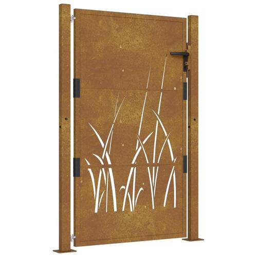 Havelåge 105x130 cm cortenstål græsdesign