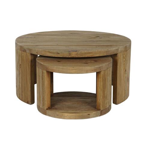 Sæt med 2 borde Home ESPRIT Træ 99 x 99 x 48 cm