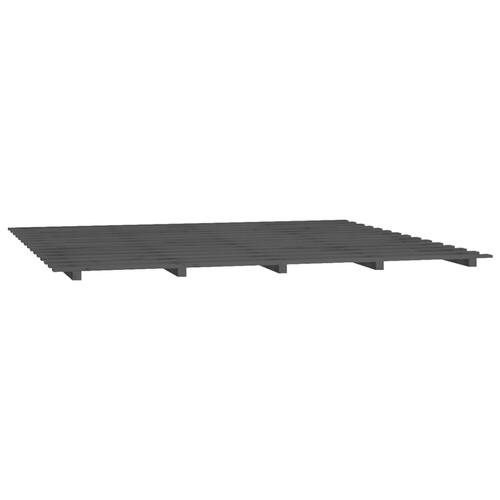 Sengeramme 200x200 cm massivt fyrretræ grå