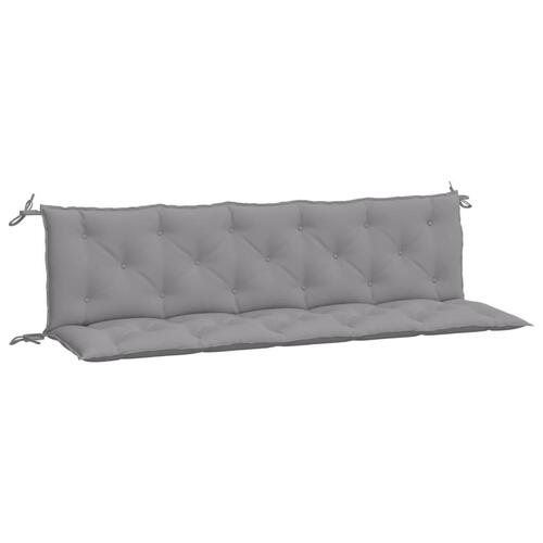 Hynder til havebænk 2 stk. 180x50x7 cm oxfordstof grå