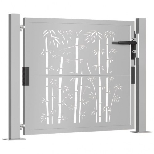 Havelåge 100×75 cm i cortenstål - bambusdesign