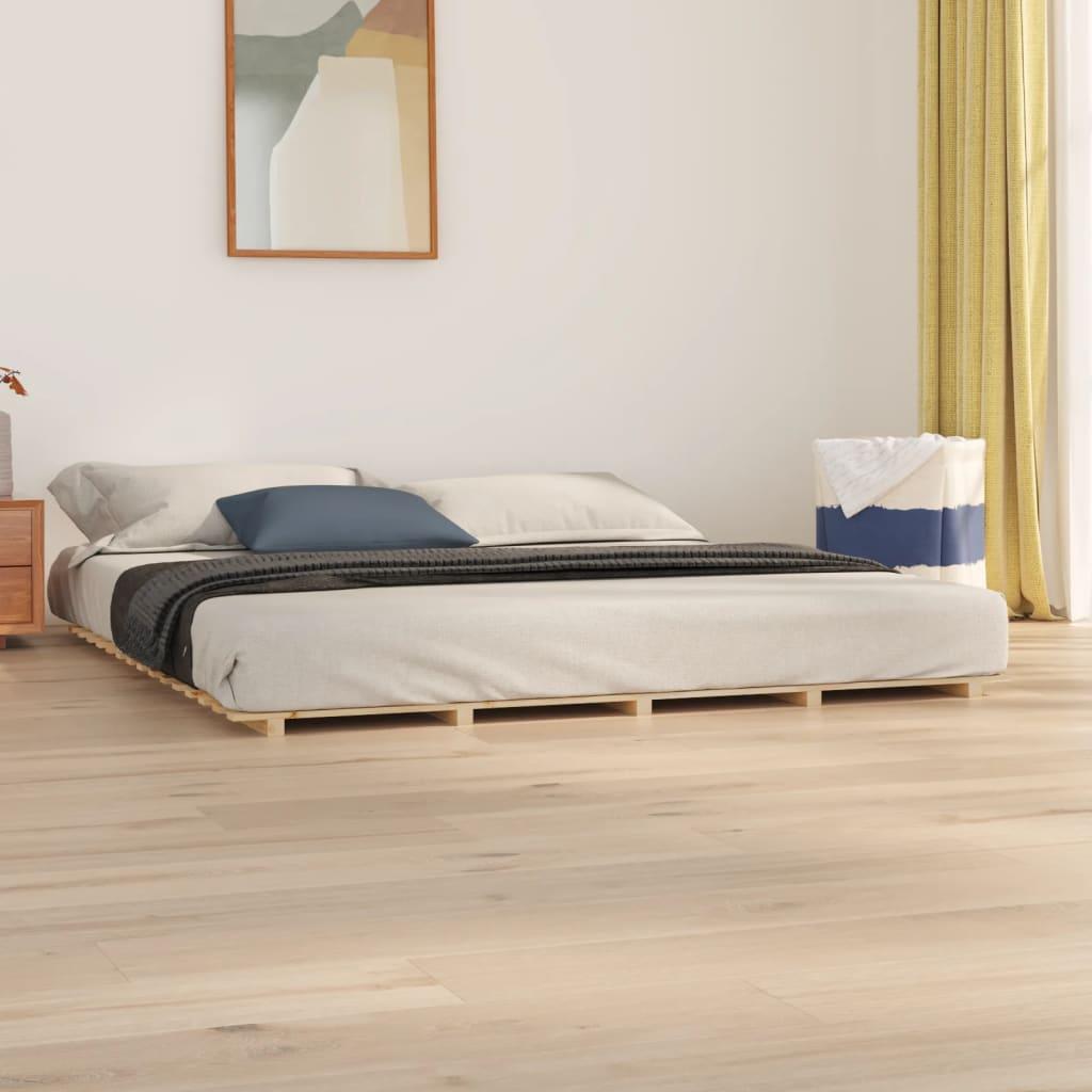 Sengeramme 160x200 cm massivt fyrretræ