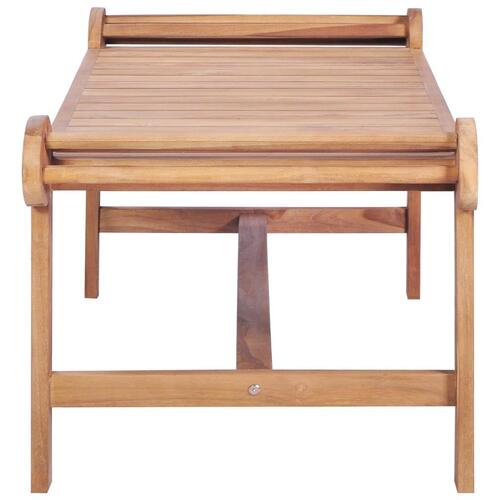 Sofabord 100 x 50 x 45 cm massivt teaktræ