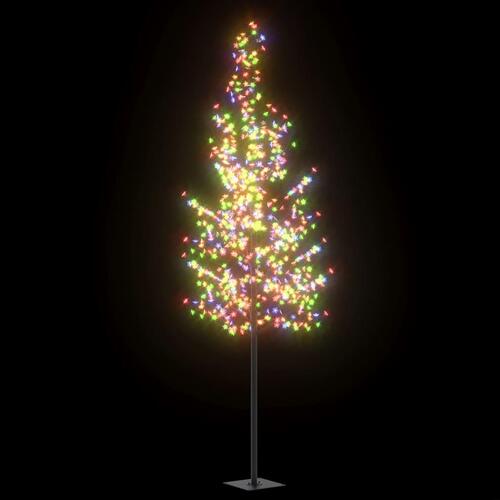 Juletræ 300 cm 600 LED'er kirsebærblomst flerfarvet