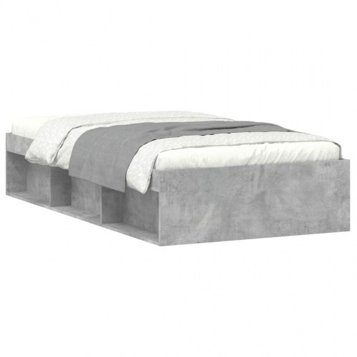 Sengeramme 90x200 cm - betongrå opbevaringsseng