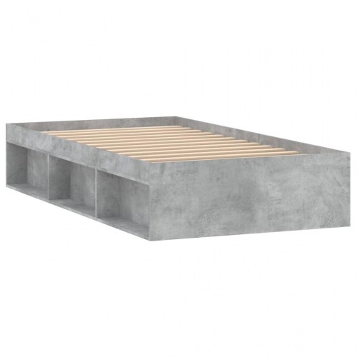 Sengeramme 90x200 cm - betongrå opbevaringsseng