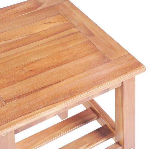 Sofabord 40 x 40 x 50 cm firkantet massivt teaktræ