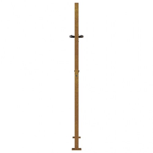 Havelåge 100×125 cm i cortenstål - bambusdesign