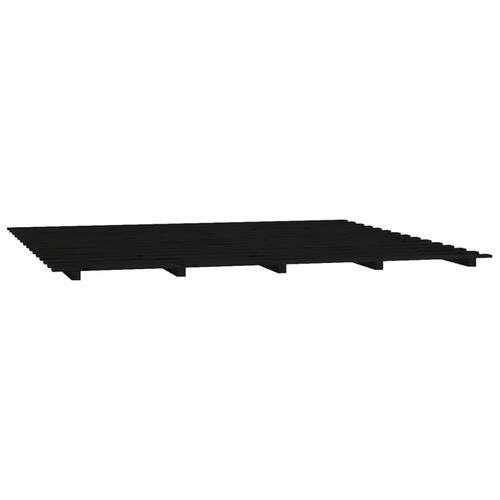 Sengeramme 160x200 cm massivt fyrretræ sort