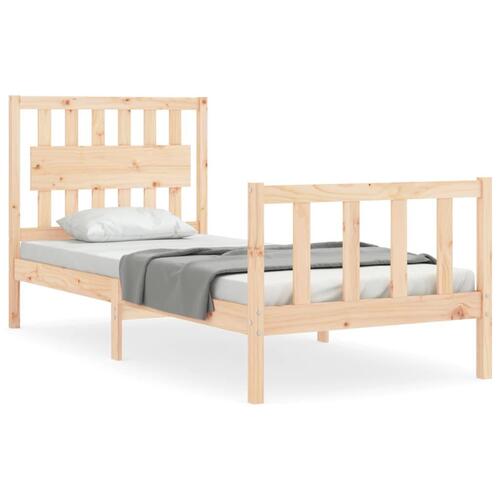 Sengeramme uden madras 90x200 cm massivt fyrretræ
