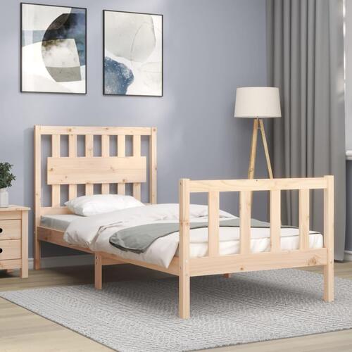 Sengeramme uden madras 90x200 cm massivt fyrretræ