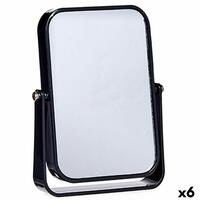 Makeup-Spejl Sort Krystal Plastik 2,5 x 19,5 x 16 cm (6 enheder)