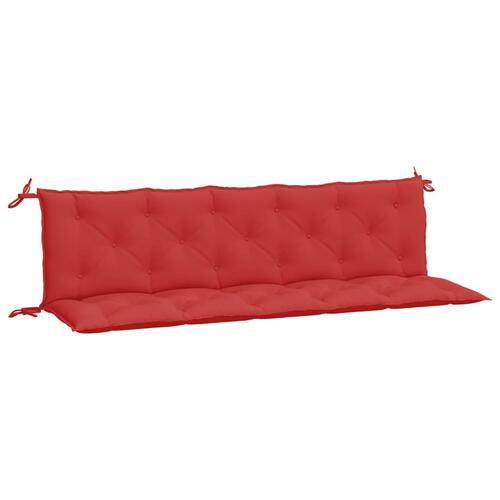 Hynder til havebænk 2 stk. 180x50x7 cm oxfordstof rød