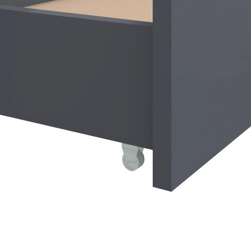 Sengeramme med skuffer 90x200 cm massivt fyrretræ mørkegrå